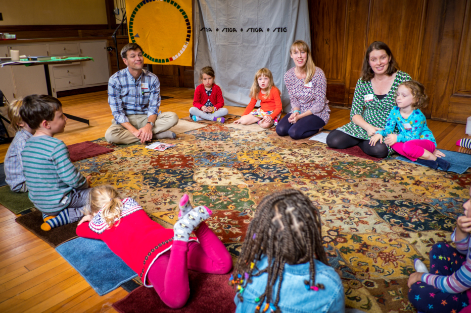 kids sitting in a circle on the floor